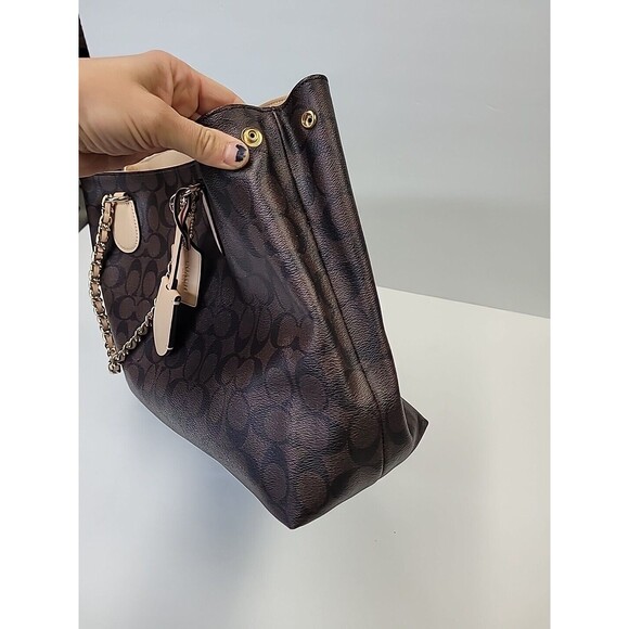 Coach Black and Tan Tote Bag - Picture 6 of 16